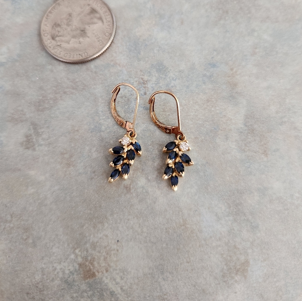 Sapphire and Diamond earrings